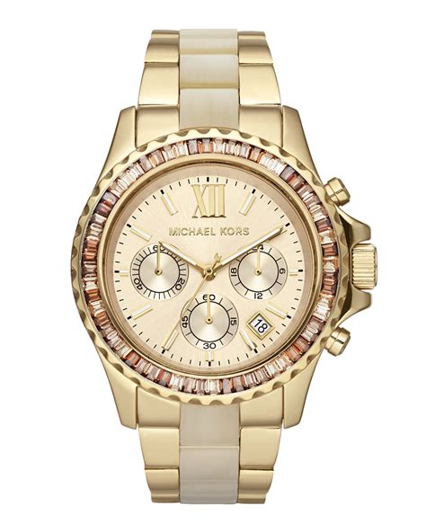 michael kors crystal embellished stainless steel watch|Michael Kors bradshaw watch gold.